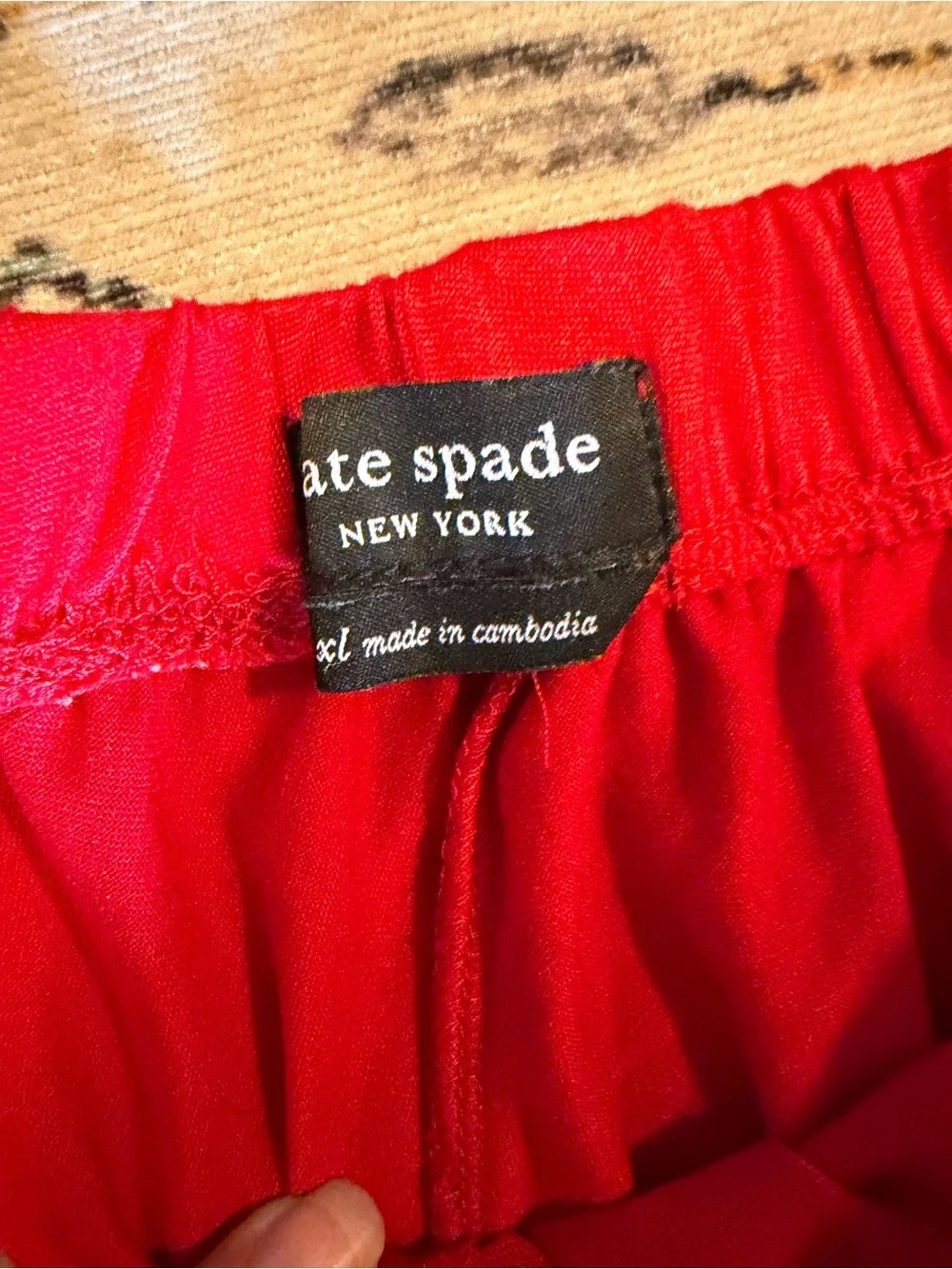 Kate Spade All Dolled Up Red Pajama Set XL Super Soft Lounge PJs